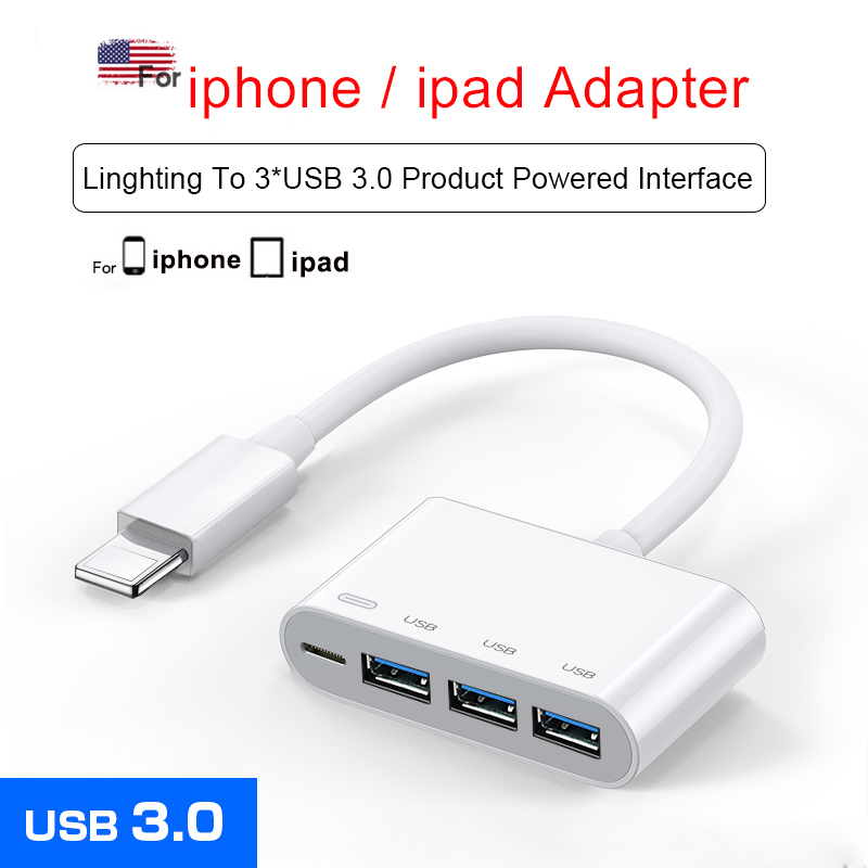 Otg Reader Voor Ios Naar Usb 3.0 Camera Adapter Mobiele Telefoon Accessoires Converter Voor Ipod Keyboard Ios 13 Connector: 1 ip 4(USB)