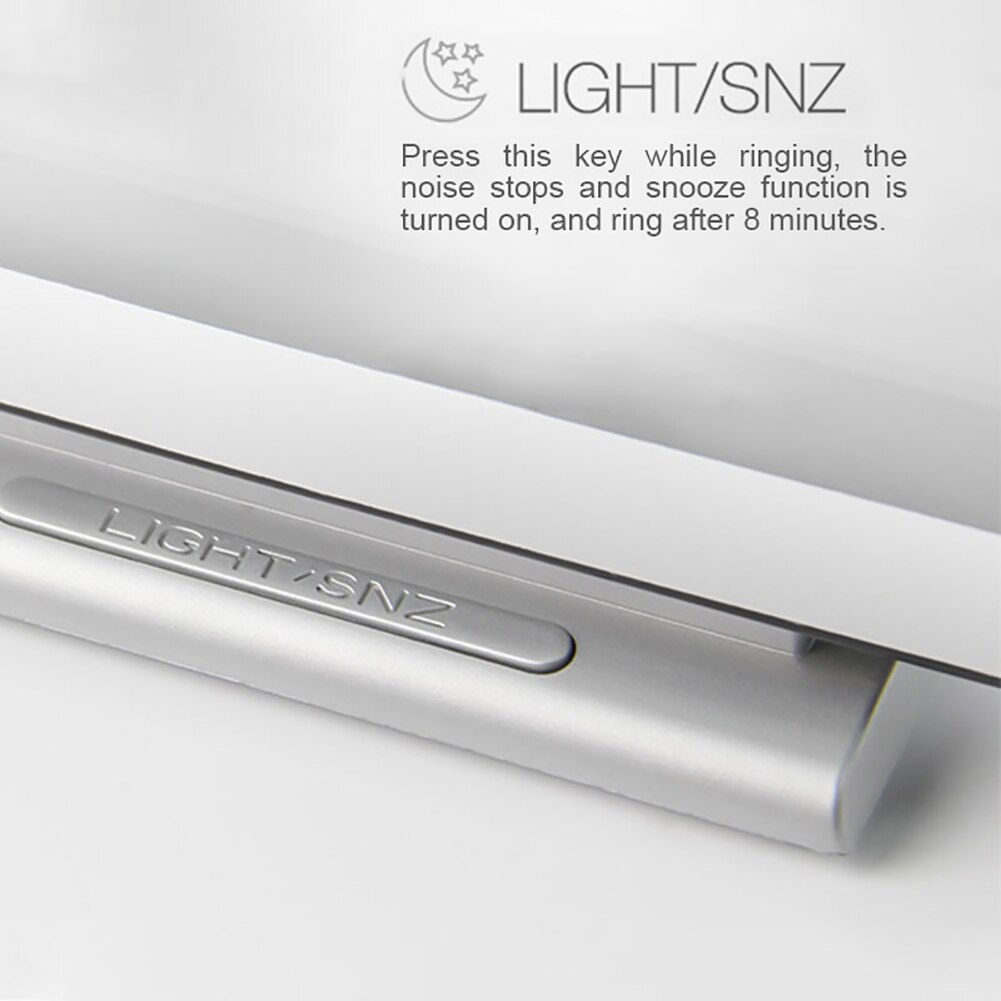 Alarm Clock Backlight LCD Display Battery Portable Home Room Multifunction Large Screen Electronic Desktop Temperature Humidity