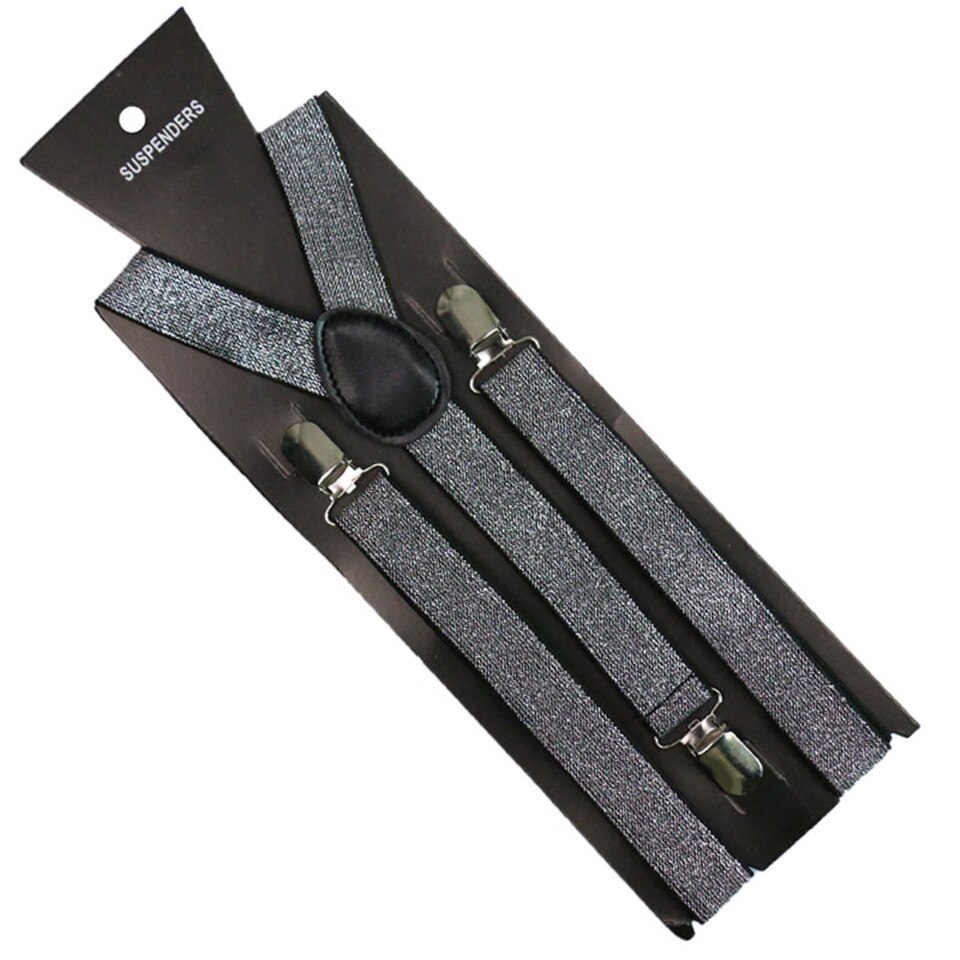 HUOBAO – bretelles élastiques en Y pour hommes et femmes, 2.5cm de large, couleur unie, avec 3 clips: 11