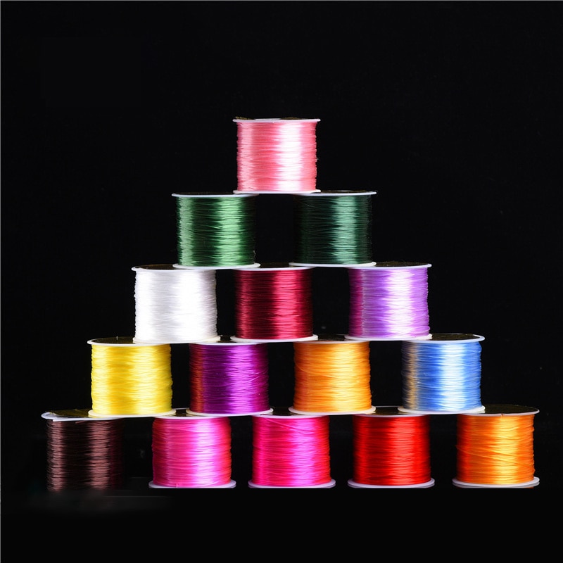 40Meters/roll Black White Stretch Elastic Cord For Bracelet Necklace Nylon Beading Cord String Thread Diy Jewelry Making Supplie