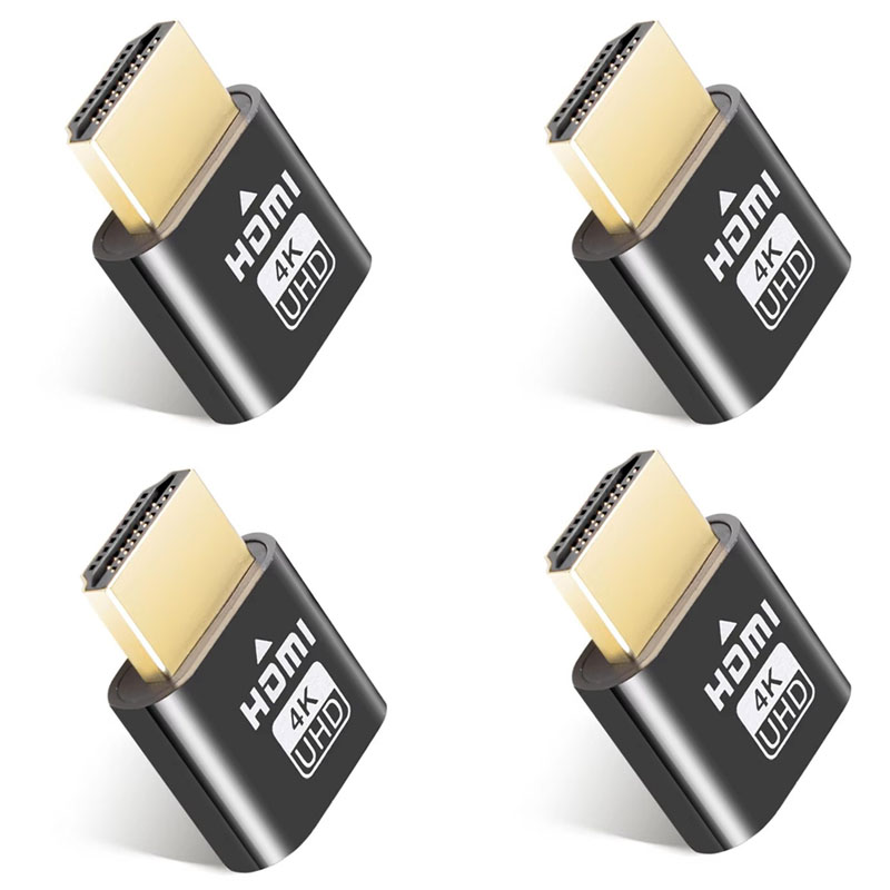 1/2/3/4/5/6Pcs HDMI EDID Emulator Adapter Dummy Plug Display Passthrough Eliminated Emulator Virtual Monitor 4K For PC Laptop: Blue