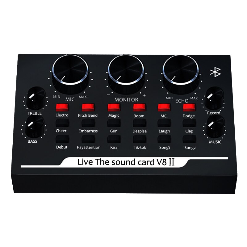 BM700 – Microphone à condensateur, pour enregistrement en Studio, karaoké, chant, TikTok: sound card