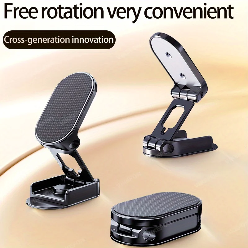 Car Magnetic Phone Holder 360° Rotation Dashboard Foldable GPS Cell Phone Mount Stand For All Smartphones Universal Auto Bracket