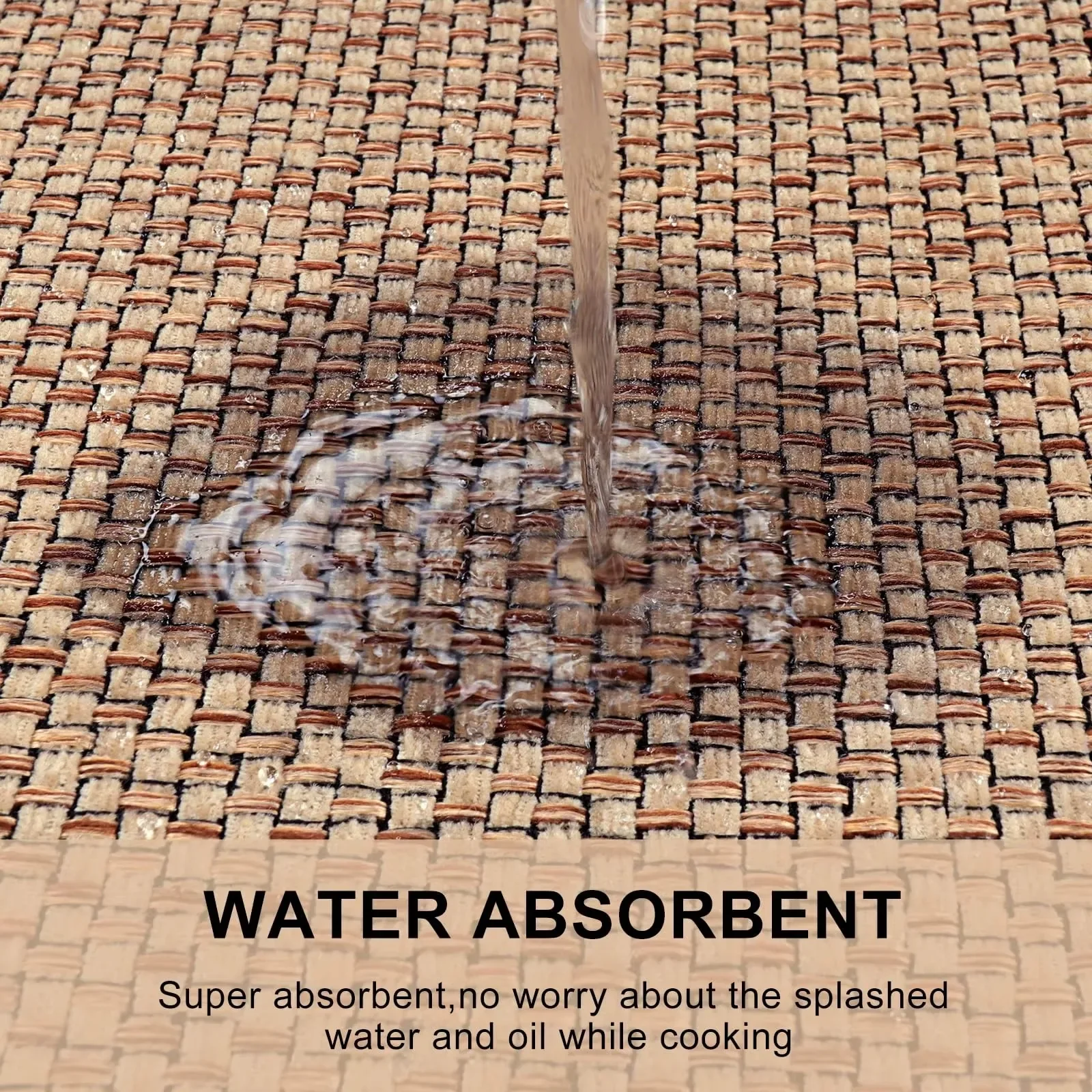 1PC Kitchen Weave Mats Anti-slip Washable Absorbent Runner Rugs Durable for Floor Bathroom Laundry Room Carpet Home Decorations