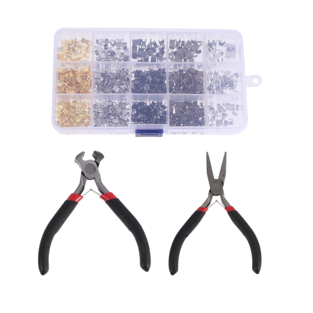 Kit de reparación de cremalleras, tapón superior con cremallera, suministros de reparación de ropa con alicates, 1 Juego