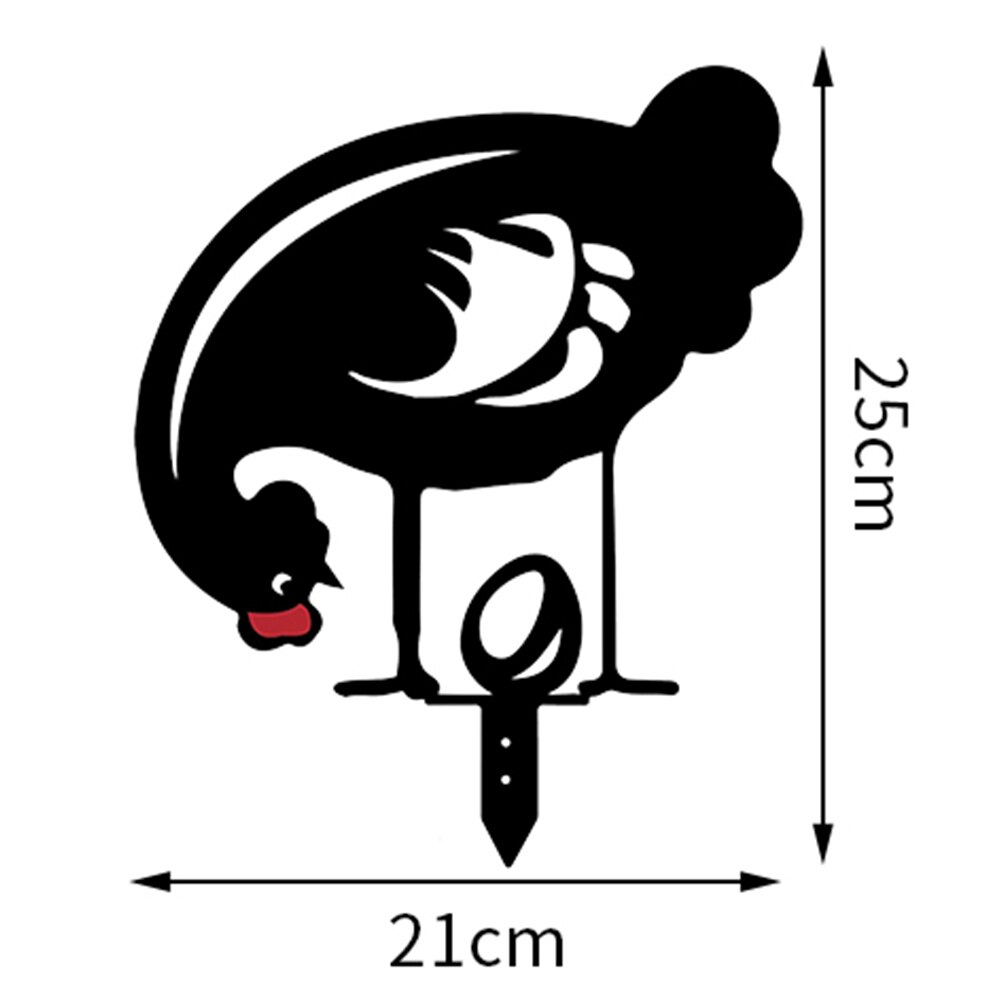 Hen Yard Decor Black Chicken Yard Art Easter Decoration Acrylic: C
