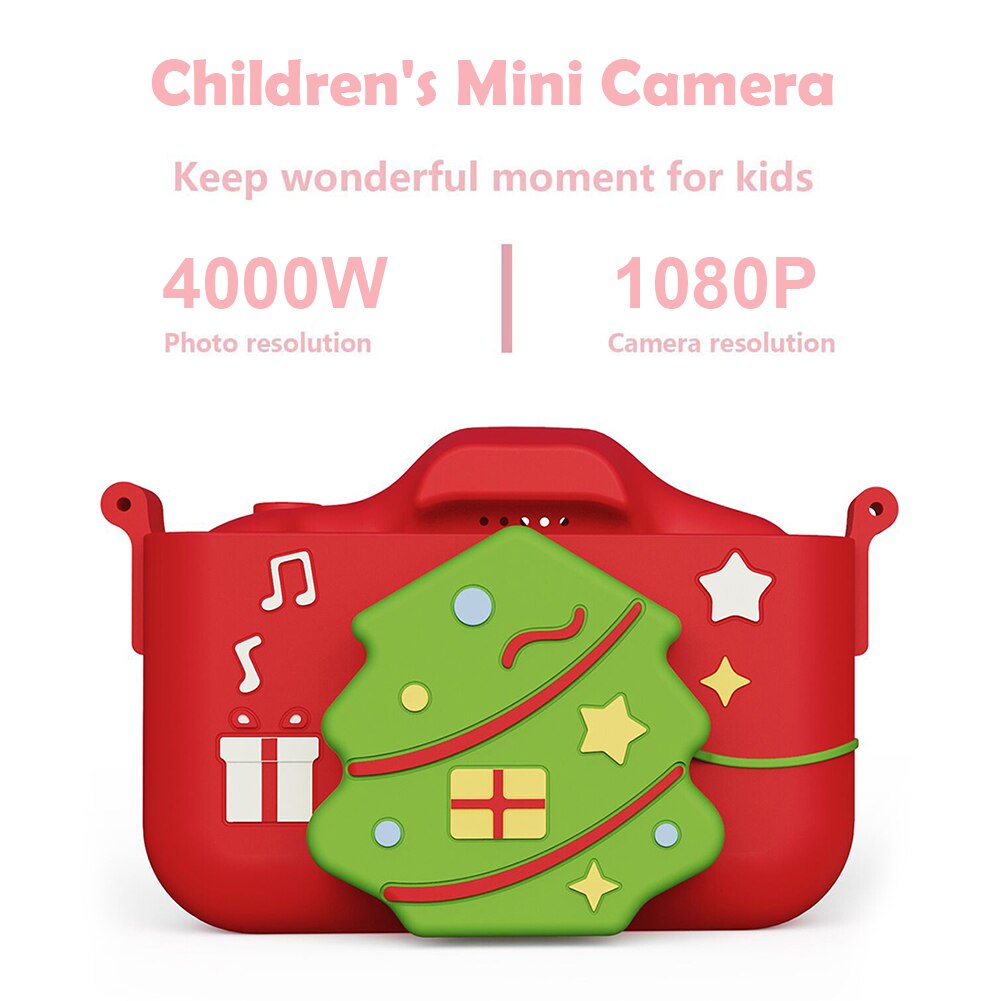 Mini Camera Ips Kleur Scherm Hd Digitale 1080P Video Foto Camera Kerst Elanden/Boom Kerstman Baby Girfriend creatieve Gaven