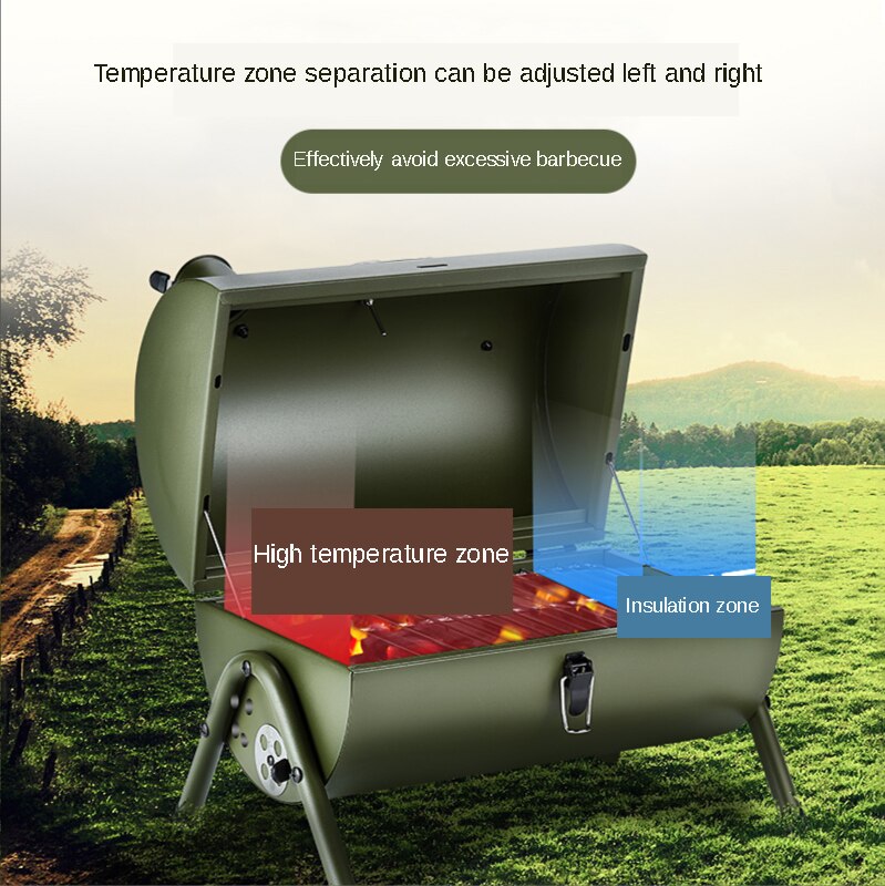 K-STAR Household Portable Outdoor Barbecue Stove Full Set Charcoal Oven Tool BBQ Thickened Charcoal Grill Picnic Charbroiler