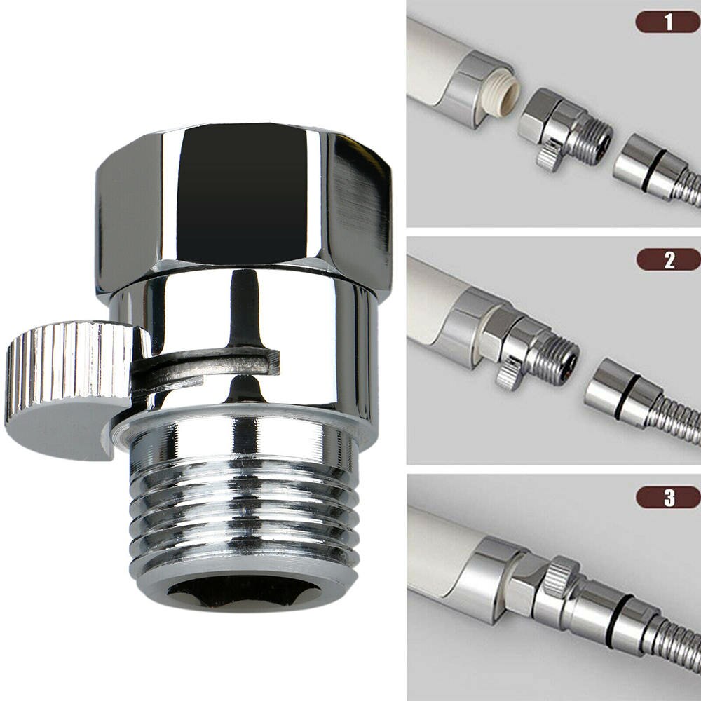 Full Brass Flow Quick Control Valve Shower Switch Shut-OFF Water Control Valve For Shower Head Hand Water Saver