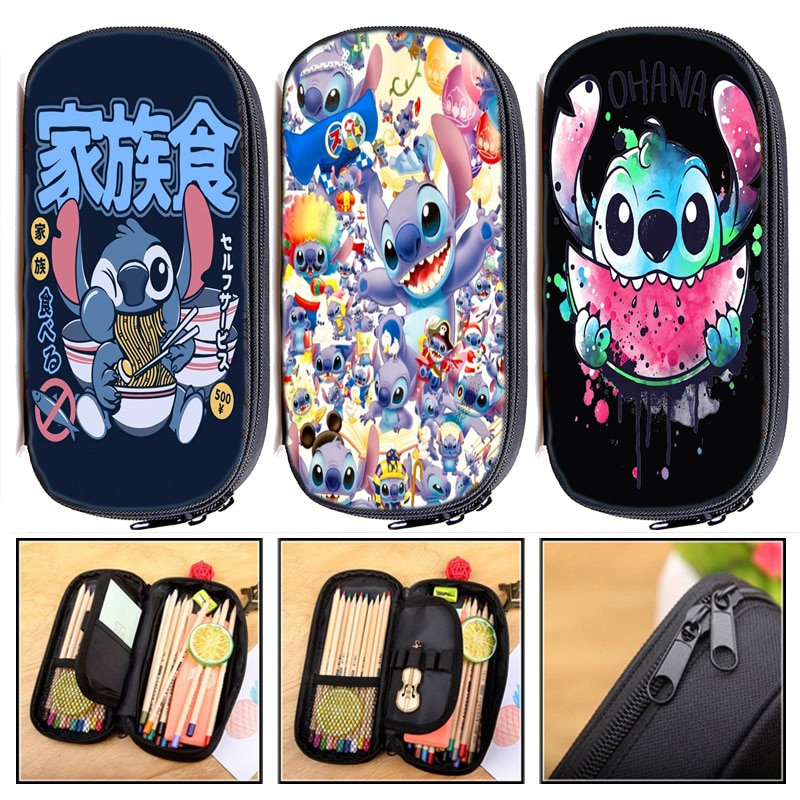 Stitch Eten Watermeloen Etui Jongen Meisje Briefpapier Zak Tieners Potlood Houder Kids Pen Zak Student Start School