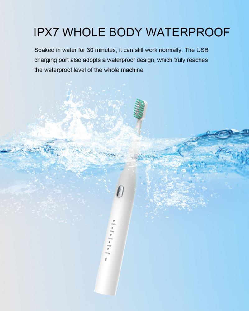 Electric Toothbrush Ultrasonic Electric Toothbrush Five-speed Adult Household Soft Hair USB Charging Electric Toothbrush