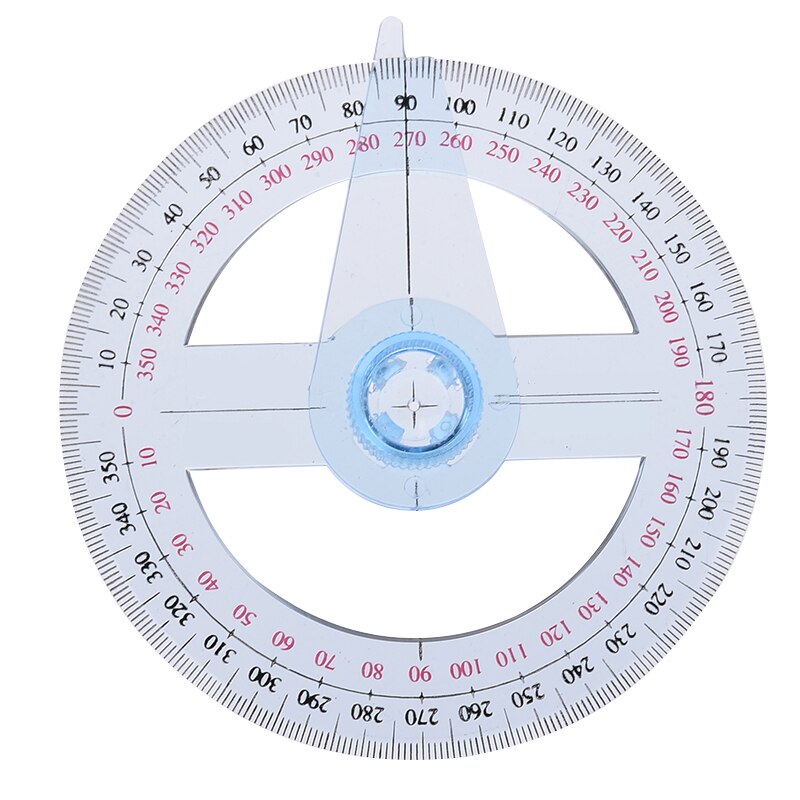 Draagbare Alle Circulaire 10Cm Plastic 360 Graden Pointer Gradenboog Heerser Hoek Finder Swing Arm Voor School Kantoorbenodigdheden