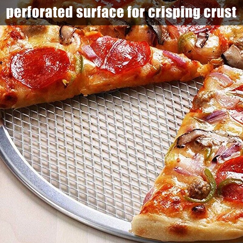 6-17 inch Non stick Pizza Screen Pan Baking Tray Metal Net Seamless Aluminum Metal Net Bakeware Kitchen Tools Baking Mold