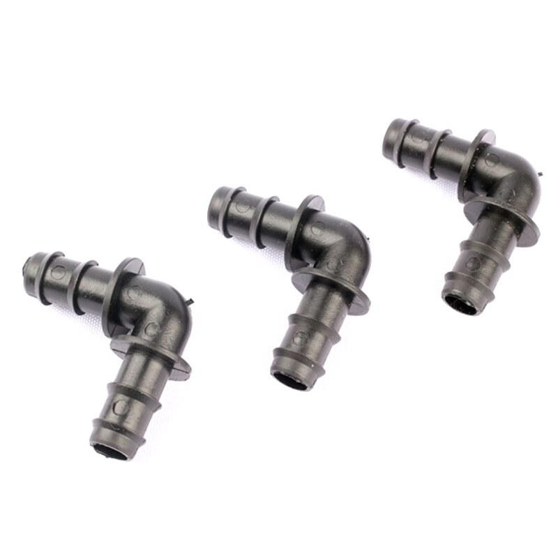 10 stk 90 graders albue 16mm bløde rørforbindelser sort plast nem installation drivhus drypvanding vandrørsfittings
