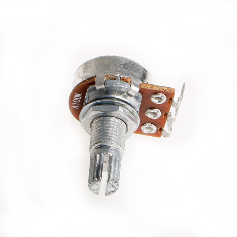 A100K Potentiometer Splined Pot Electric Guitar Bass Effect Amp Tone Volume 15mm Shaft Parts H58D