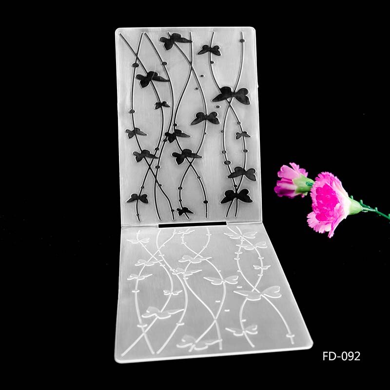 AZSG Butterfly Flowers Plastic Embossing Folder For Scrapbooking Type Photo Album Card Paper Craft Template Mold