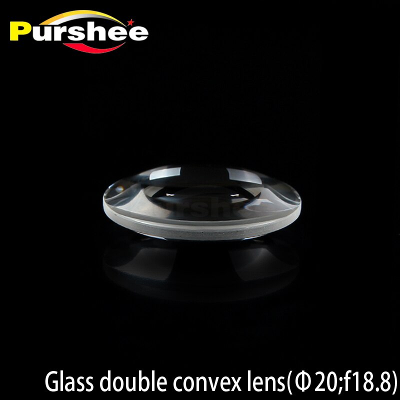 Glas dubbel konvex lins (d20 ; f18.8)