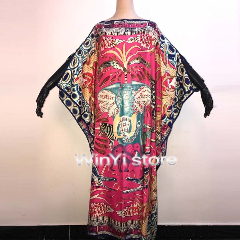 Kuwait clothing maxi dresses Women Floral плать Boho Dress Summer Beach Long Sleeve Evening Party Sundress: 4
