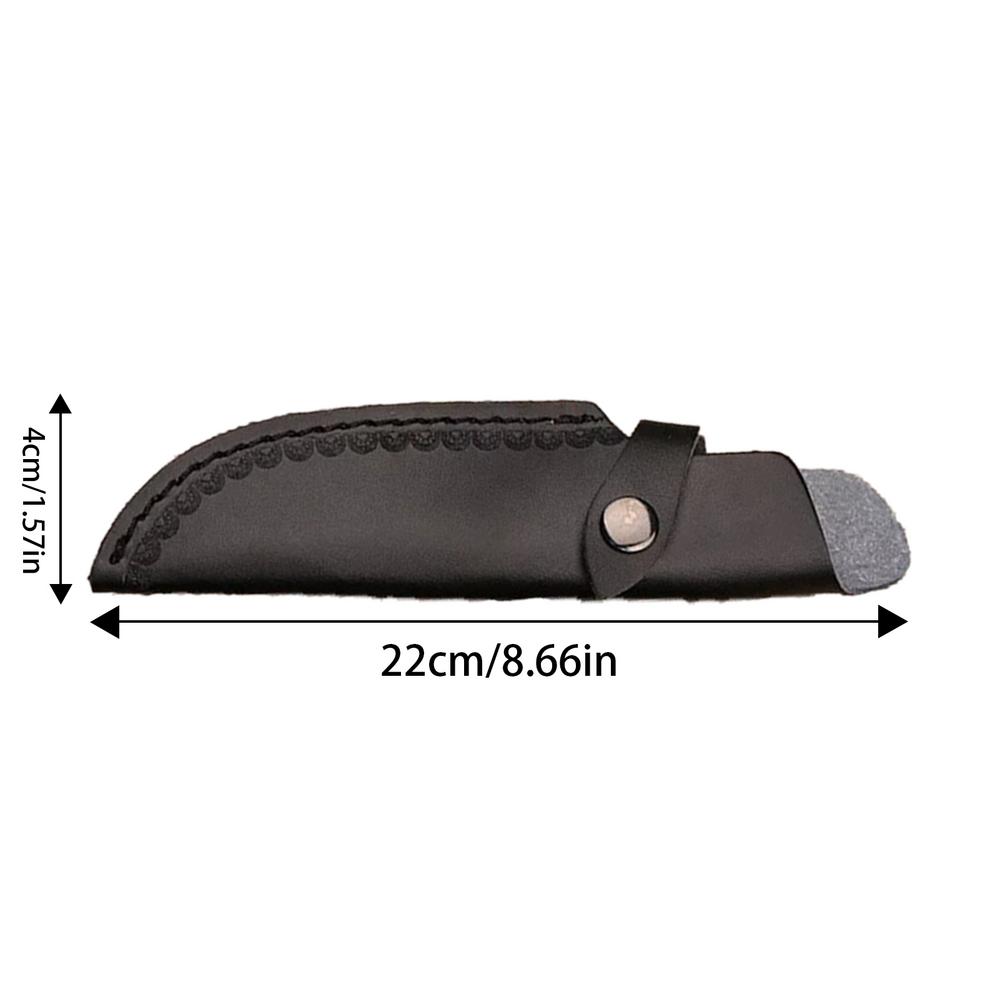 Knife Protective Cover Leather Sheath Belt Knife Sheath With Waist Belt Buckle Pocket Multi-function Tool: black