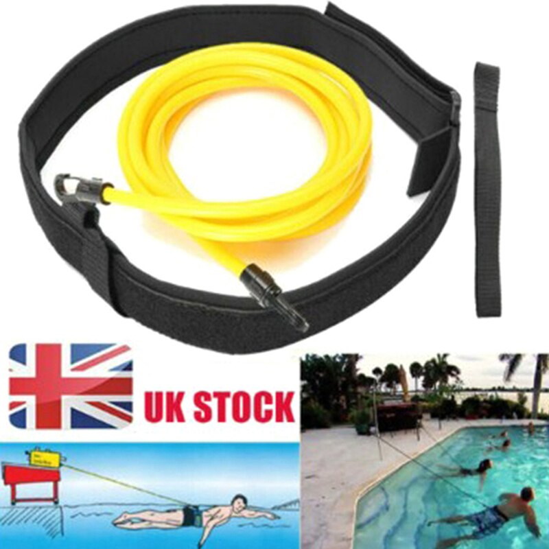 1Set 4M Verstelbare Swim Training Weerstand Elastische Riem Tether Elastisch Touw Band Veiligheid Zwemmen