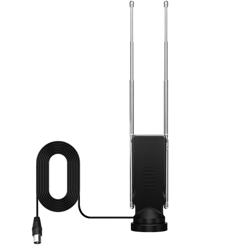 573A Portable Indoor TV Antenna Compact and Lightweight TV Aerials Television Antenna for Enjoy Clear Digital Reception