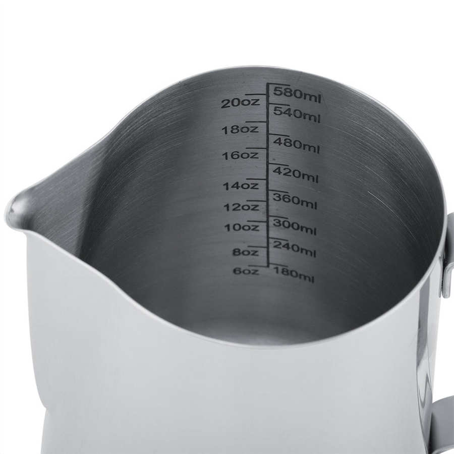 Coffee Shop Tools recyclable 600ml Stainless Steel Measuring Cup Mug Milk Frothing Pitcher Jug for Latte Coffee Art coffee