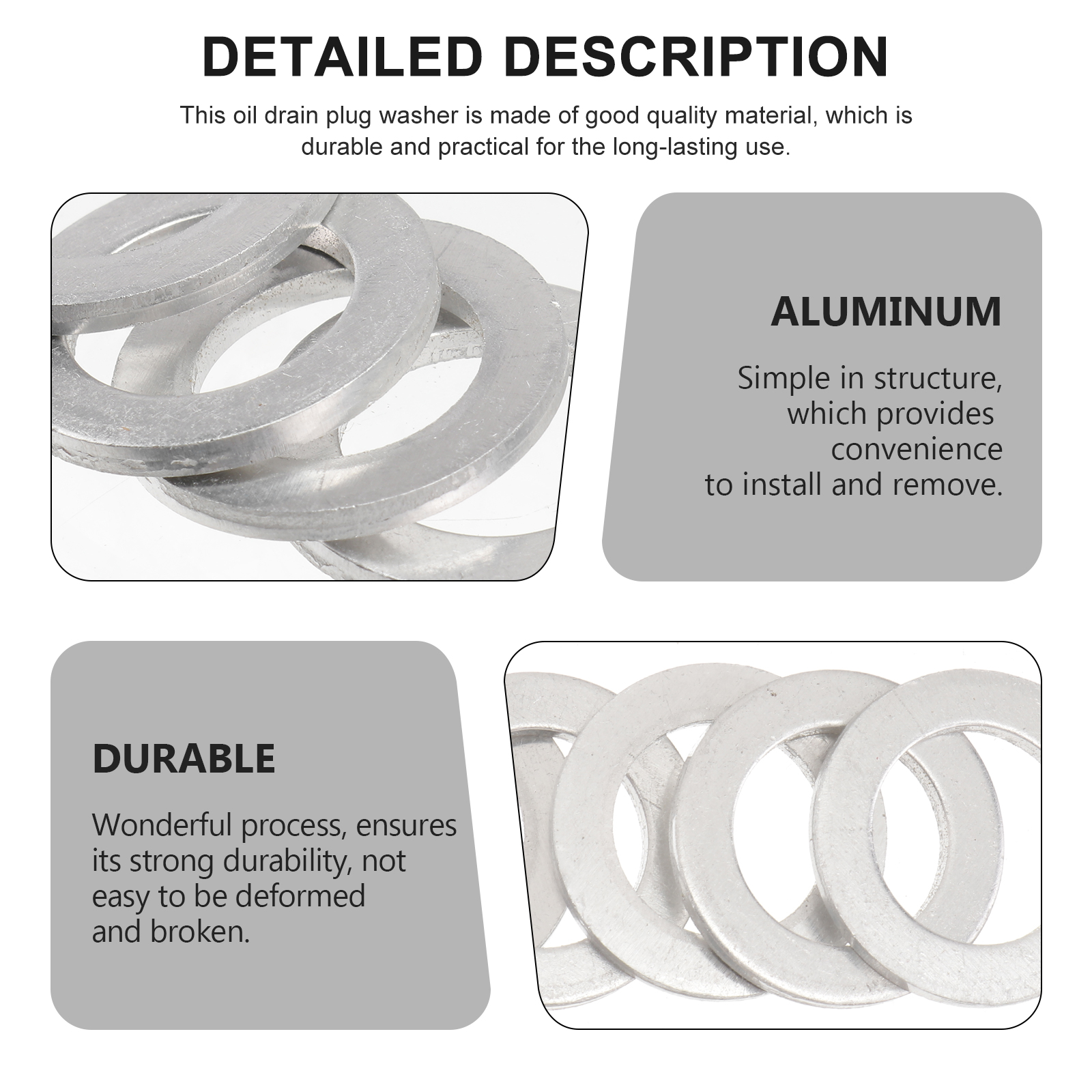 10pcs Replacement Car Engine Oil Drain Plug Washer Compatible with