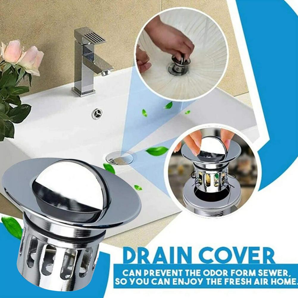 Universal Wash Basin Drain Filter Explosion-proof Stainless Steel Flap And Basket Launcher Used In Various Wash Basins