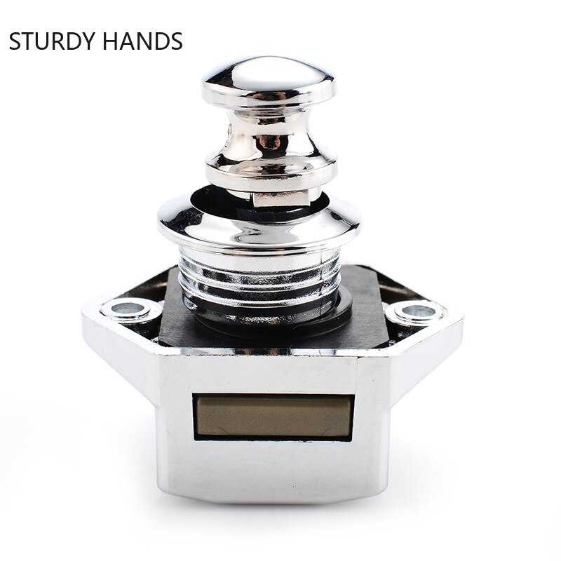 Zinc Alloy Push Button Latch for Cabinet Bedroom Dressing Table Drawer Keyless Handle Locks Home Renovation Hardware Supplies