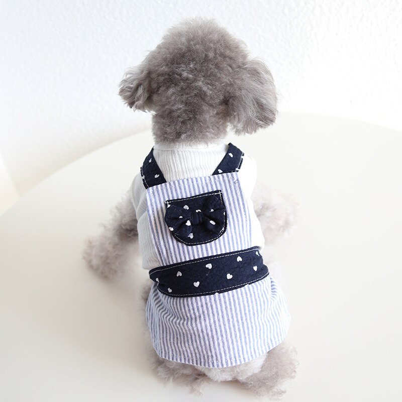 Vestido con lazo para perro, ropa para mascotas, vestido de Lolita para gato, traje de Chihuahua maltés, productos para cachorros