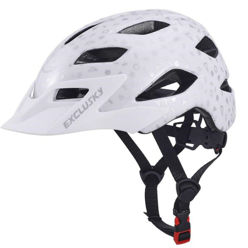 EXCLUSKY Kids Bike Helmet Child Size 50~57cm Fit for 5~13 Years Red Mtb Cycling Helmet Bicycle safety protection Sport Cap E: 05