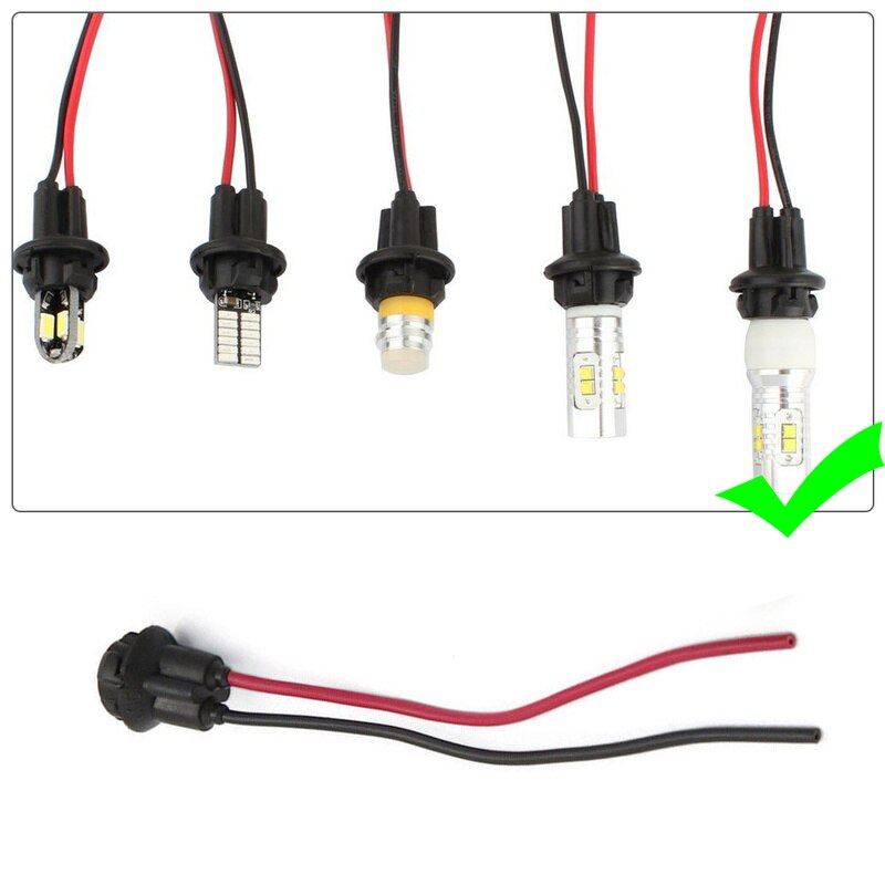 10Pcs T10 194 W5W 168 LED Bulbs Holder Adapter Socket Harness Plugs Connector Auto Wedge Light Socket Connector Car Accessories