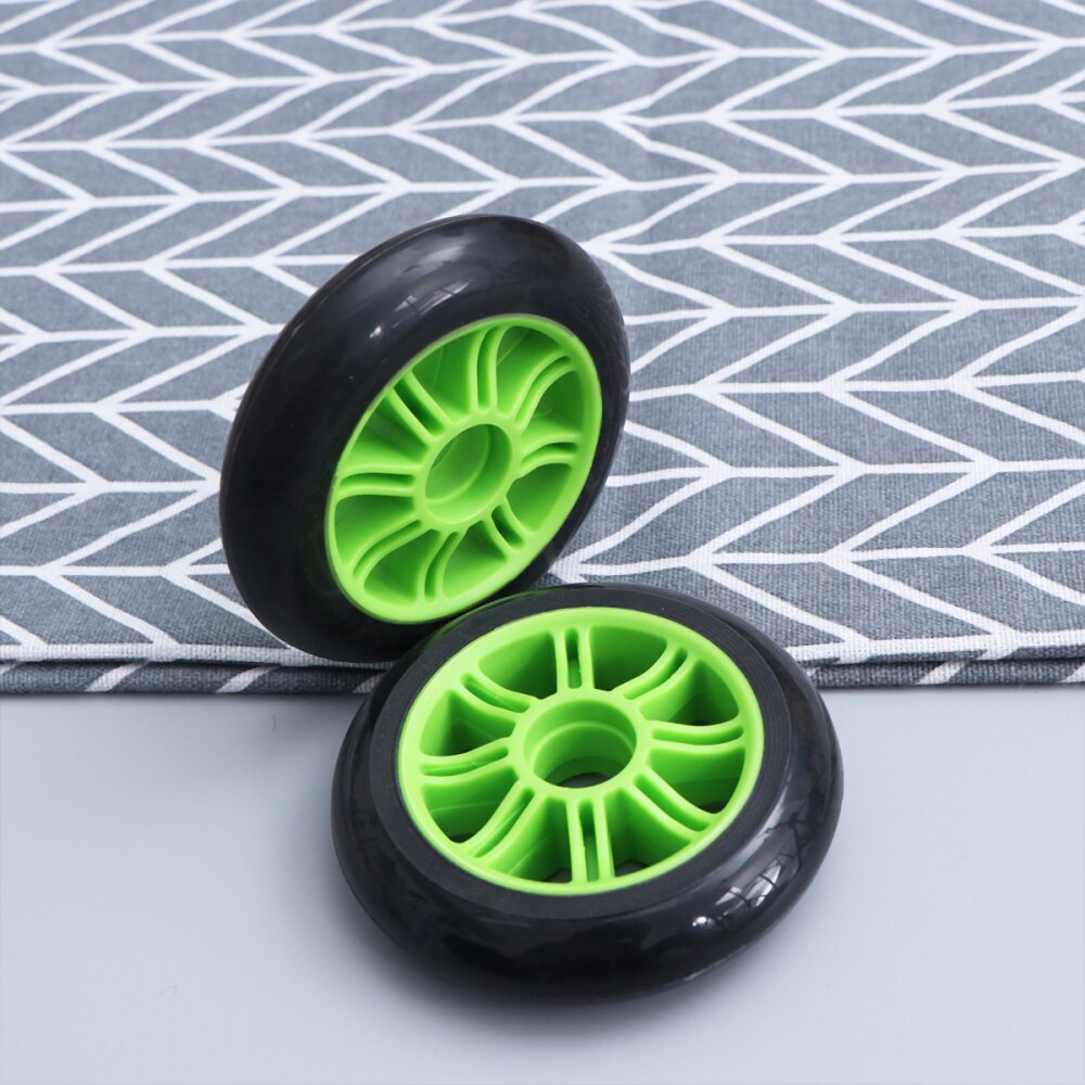 2 peças dublê scooter rodas alta elástica resistente ao desgaste do plutônio rolamento patins rodas mudo patins inline rodas (azul): Default Title