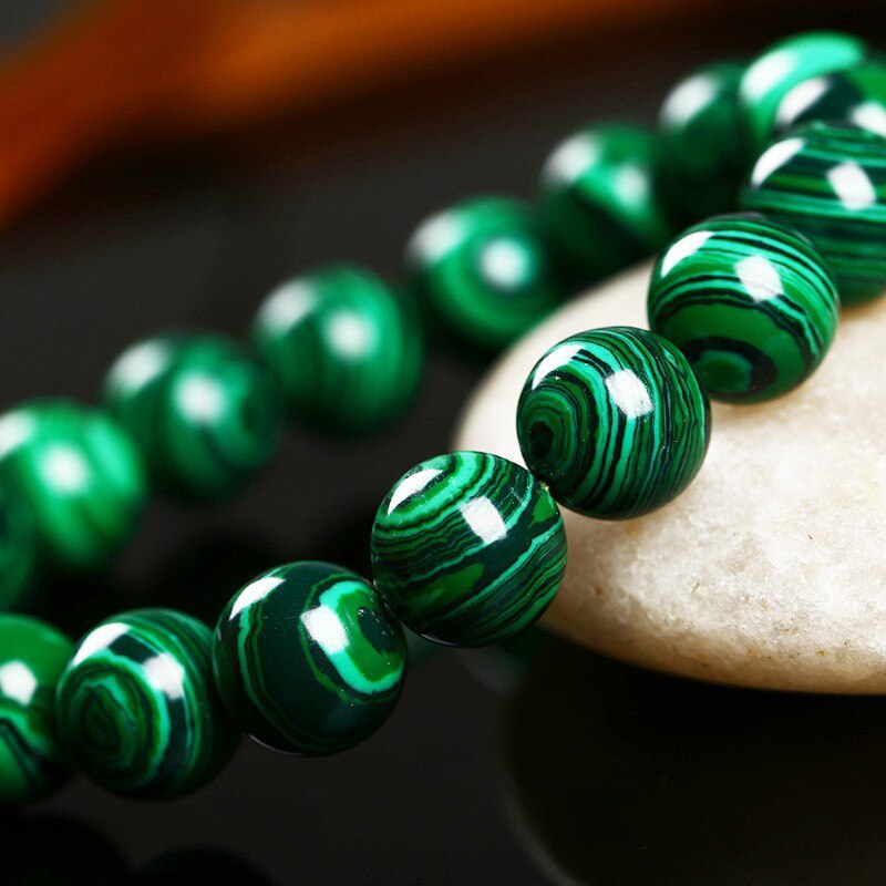 Groene malachiet herenarmbanden & armband voor dames kristallen bedelarmband boeddhistische kralen verjaardag