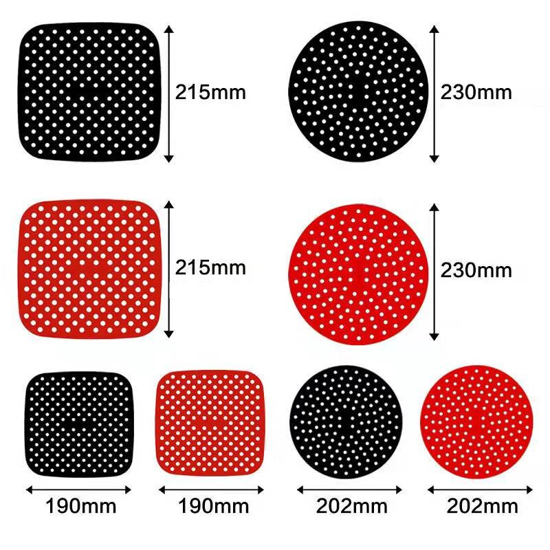 Non-Stick Silicone Air Fryer Liner Steamer Pad Baking Inner Liner Cooking Mat Kitchen Utensils Accessories Eco-friendly Cookware