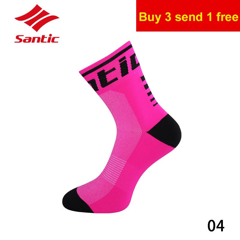 Santic-Calcetines profesionales para ciclismo, medias antideslizantes y transpirables para deportes al aire libre, , MTB: 04-1 pair