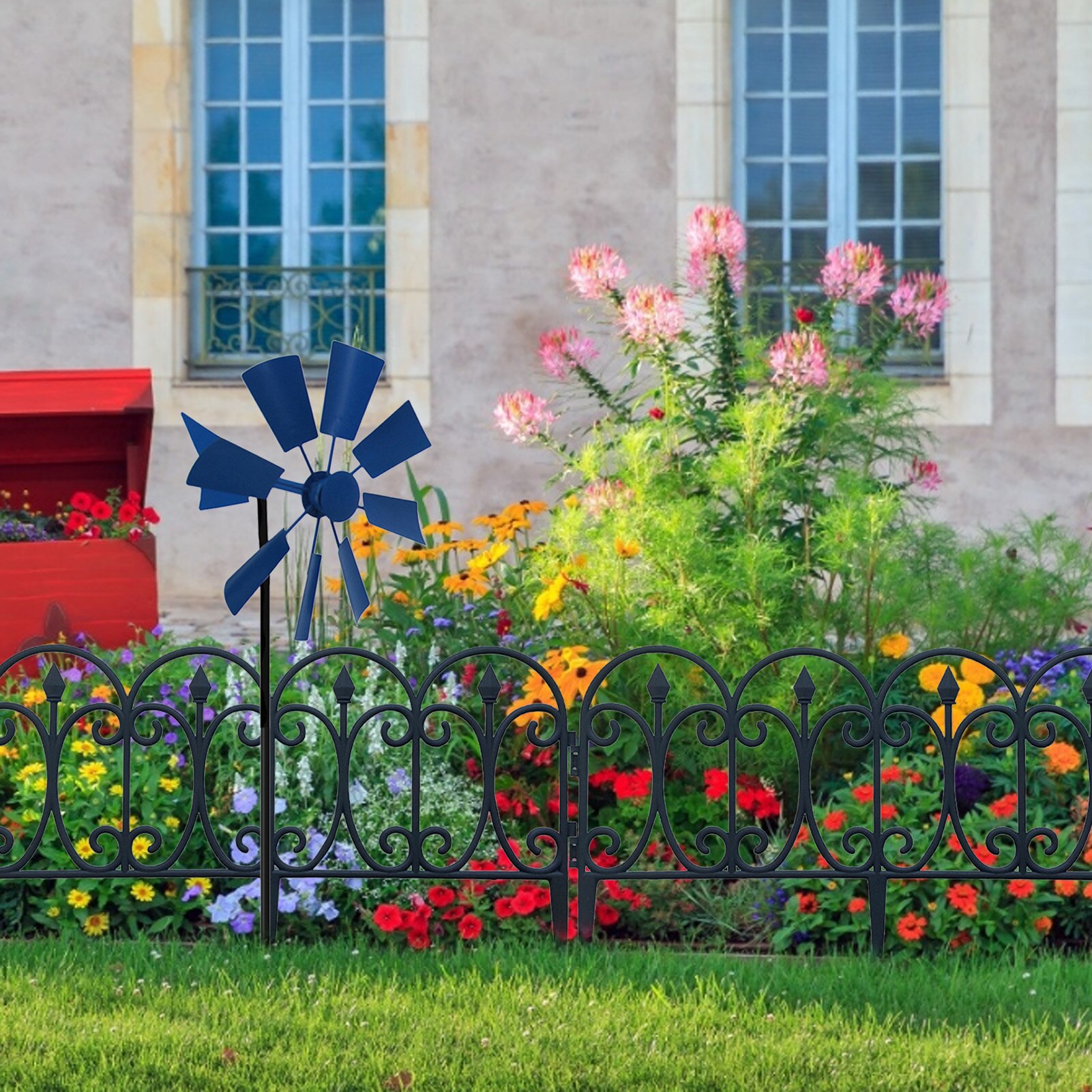 Iron Windmill Yard Winnower Garden Ornament for Outdoors Yard & Garden Decor