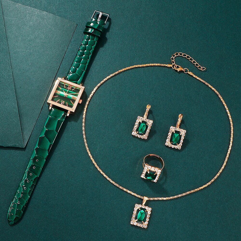 Reloj de cuarzo a la para mujer, esfera cuadrada, de de lujo, relojes de pulsera simples para mujer