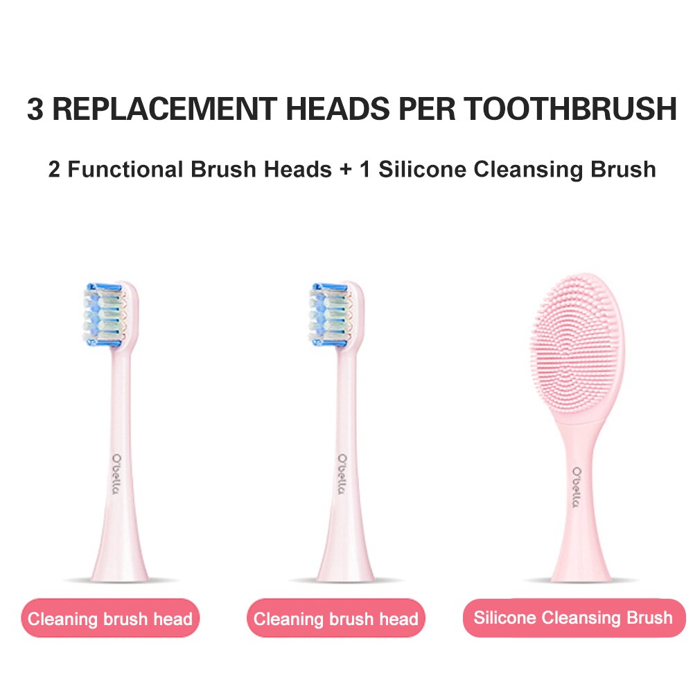 O'bella T10 Electric Toothbrush USB Rechargeable Sonic Electrric Toothbrush Upgraded Ultrasonic Toothbrush Face brush