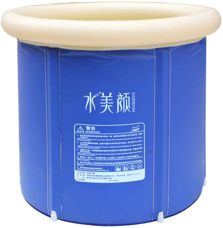 Unisex Portable Foldable PVC SPA Bathtub Freestanding Inflatable Bathtub for Adult , 29.5 Inch Deep Blue Bath Tub: Default Title