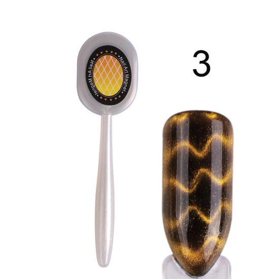 1 Pc Cat Eye Magneet Sterke Effect Magetic Stick Board Voor Nail Tekening Uv Gel Nagellak Streep Lijn Magnetische Board nail Tool TR01-06: 3