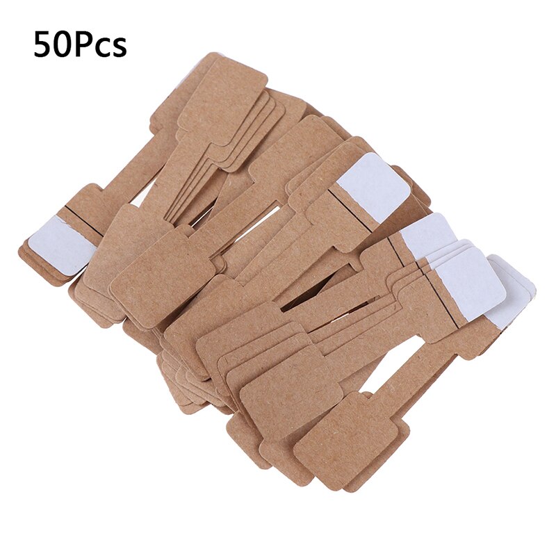 100/50Pcs Quadrate Lege Prijskaartjes Ketting Ring Etiketten Papier Stickers Papier Display Card Labels Hangtag: 50PCS