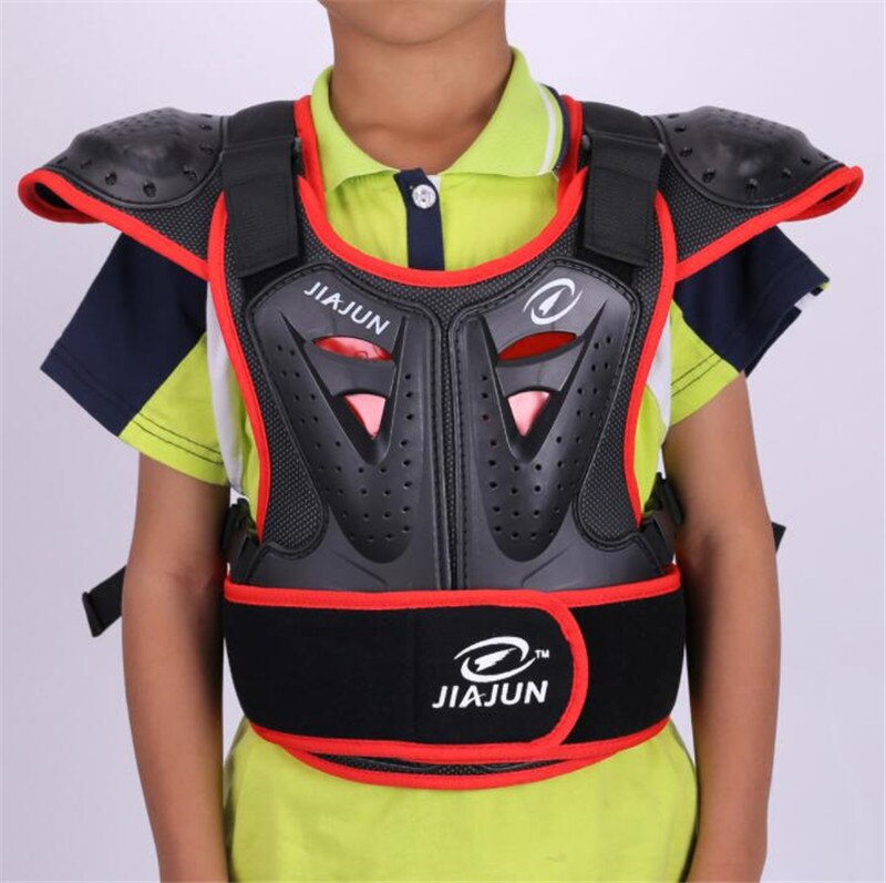 Jiajun Kind Body Protector Armor Motorjacks Motocross Back Shield Mouwloos Vest Spine Borst Beschermende Gears Jas