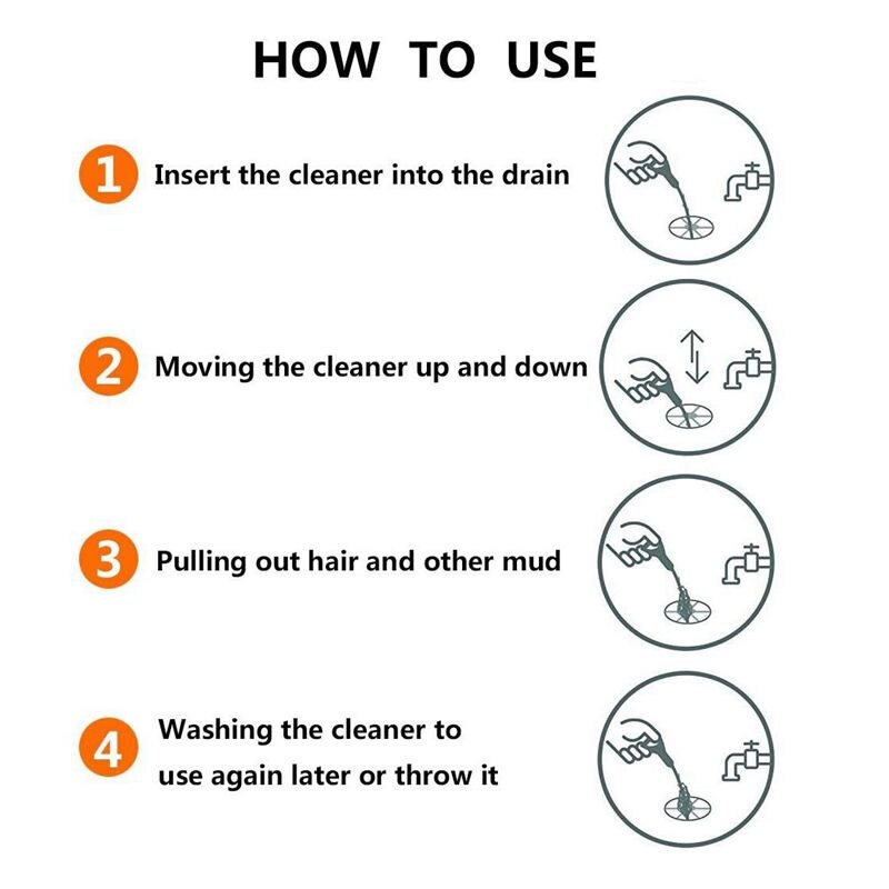 Ablaufen Schlange Haar Verstopfen Entferner Reinigung werkzeug Kunststoff Waschbecken Pipeline Haken für Schlecht Küche Wc (Pack Von 5)