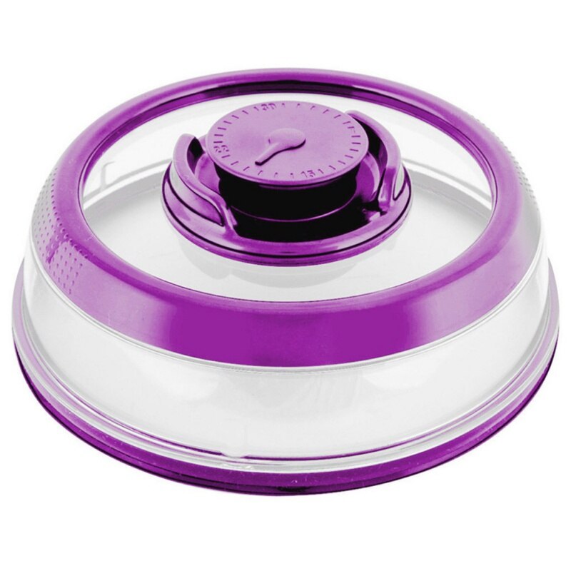 Food Fresh Keep Plate Food Sealer Kitchen Crisper Lid Instant Cover Vacuum Sealing Refrigerator: pink