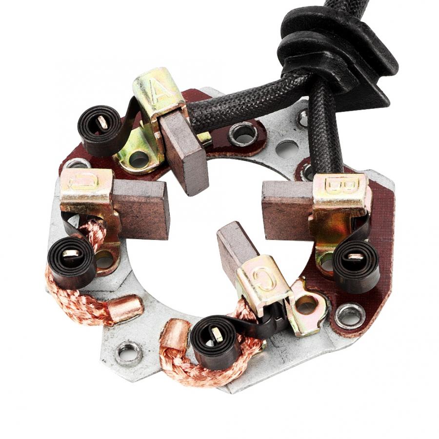 Soporte de escobilla de carbón para arrancador de coche compatible con Nissan, Nissan, Teana, Bluebird, Cefiro, Versa, Tiida, soporte de cepillo de carbono