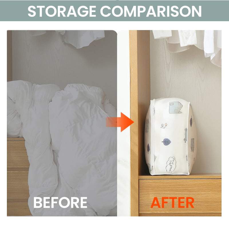 Clothes Storage Bag Large Capacity Quilt Organizer Comforter Blanket Bedding Clear Foldable Zipper Box container Bedroom Closet