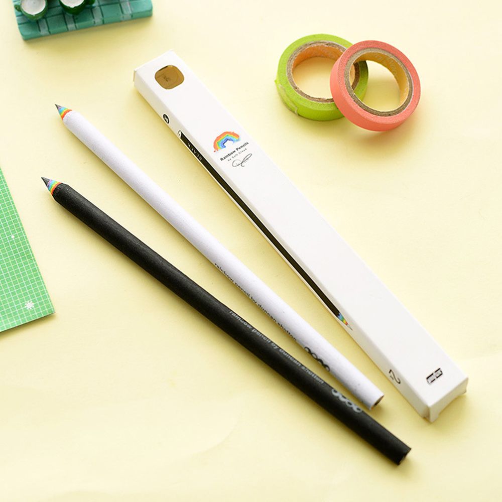 2/6/10Pcs Rainbow Kleur Hb Potlood Set Studenten Creatieve Potlood Briefpapier Items Tekening Schrijven Office School studenten Levert