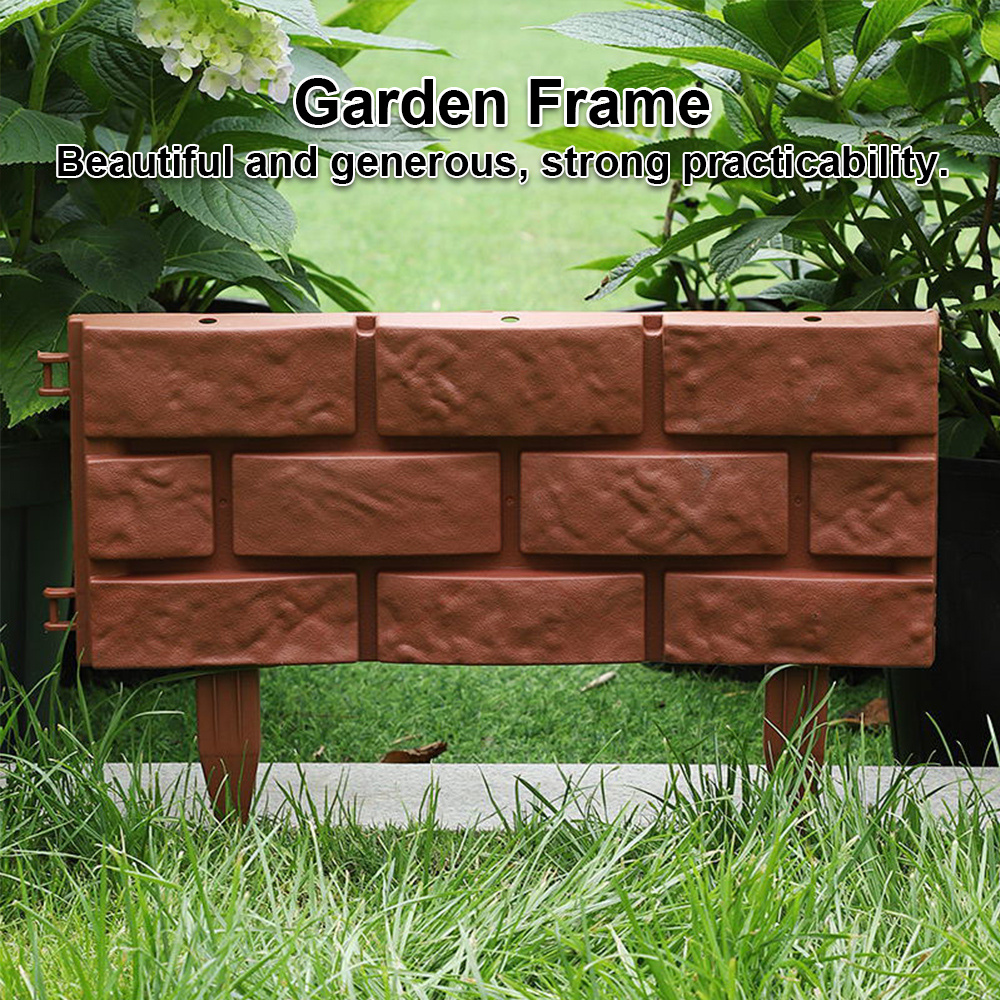 1-8 pçs imitação de pedra cerca de plástico jardim cerca borda jardim afiação diy decorativo flor grama ao ar livre paisagem borda