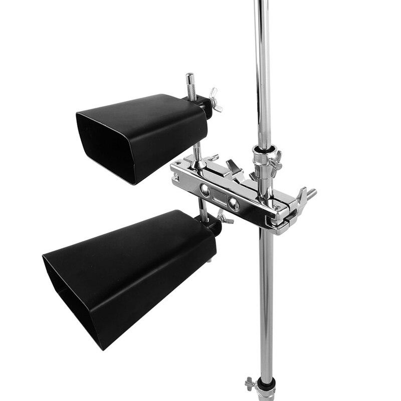 2 Stuks 5 Inch Koe Bel Noise Maker Koebel Percussie Instrument Met Handvat Stok Voor Drum Set Kit Percussie